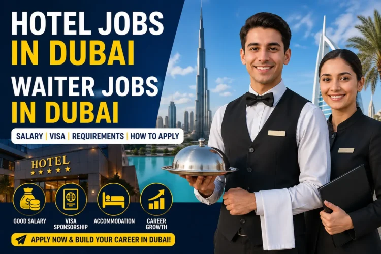 Hotel jobs in Dubai and waiter jobs in Dubai with salary visa sponsorship and accommodation opportunities