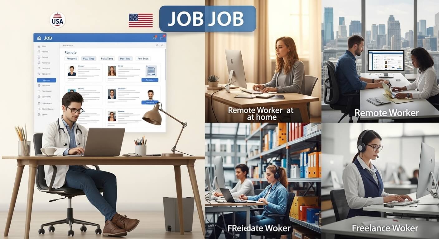 latest job USA listings with filters for remote and full time jobs